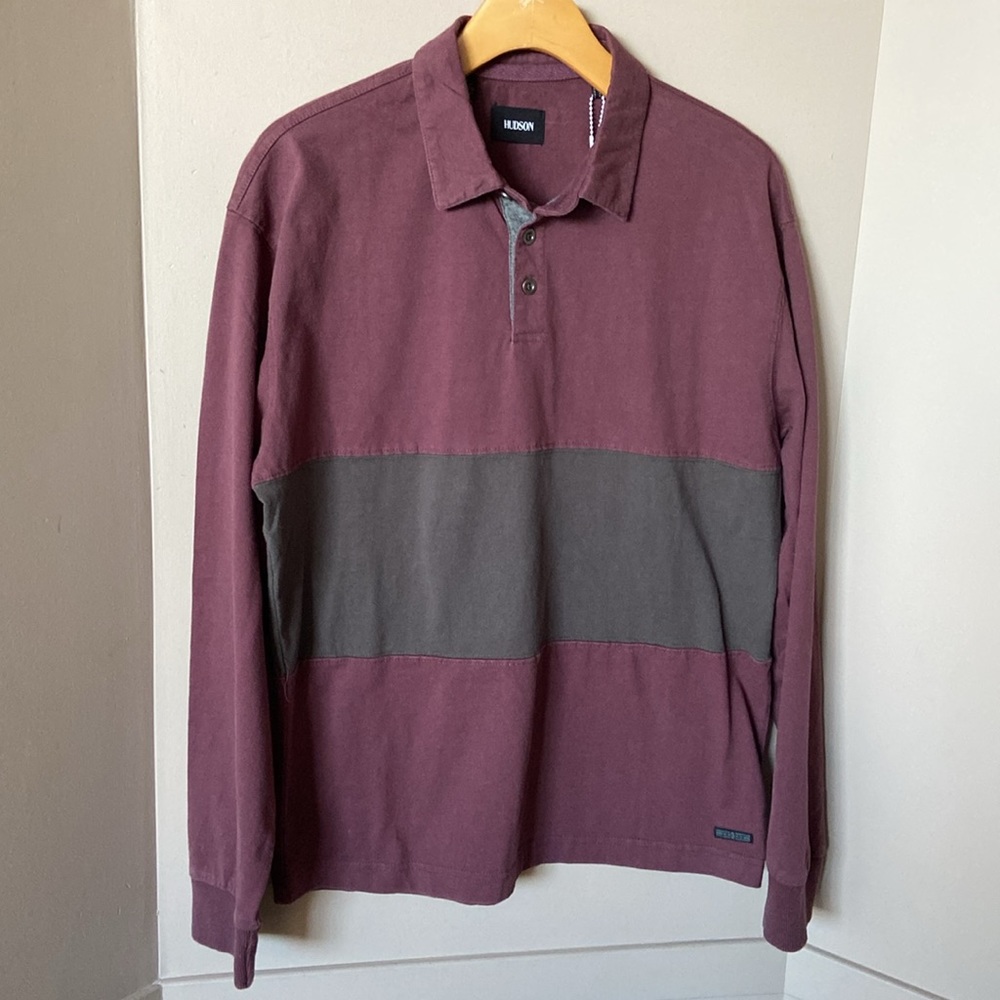 hudson jeans long sleeve / rugby shirt / tops